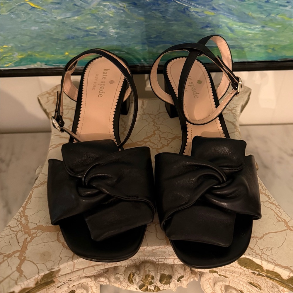 Kate Spade Black Bow Camille Sandals